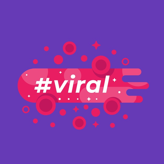 Hashtag viral, vector design