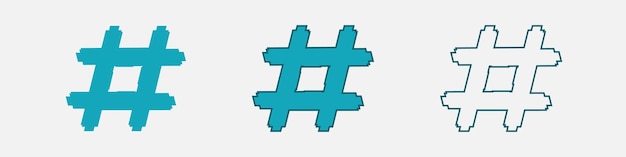 Vector hashtag voor trend op sociale netwerken