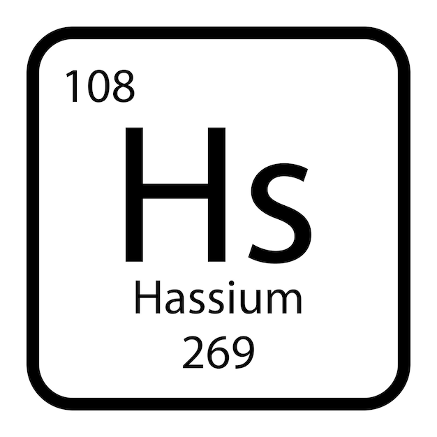 Vector hassium icon vektor illustratration design