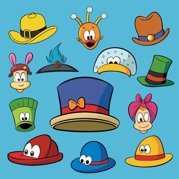 Vector hat cartoon clip art vector illustration design