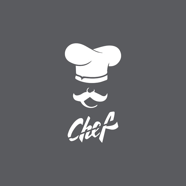 Hat chef logo template vector icon illustration