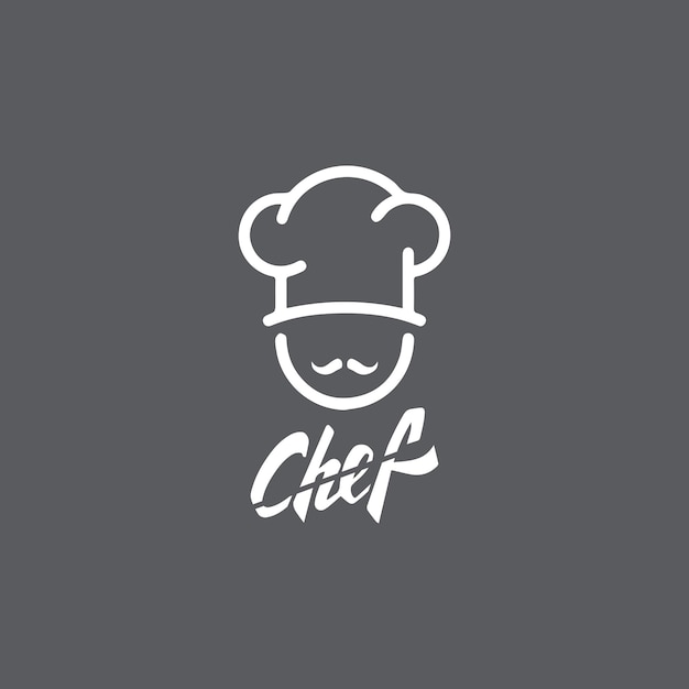Hat chef logo template vector icon illustration