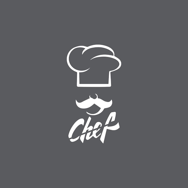Vector hat chef logo template vector icon illustration