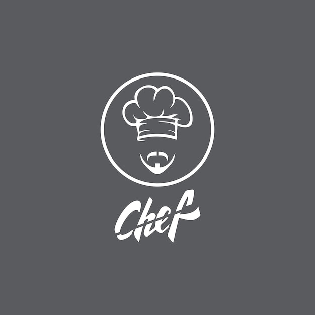 Hat chef logo template vector icon illustration