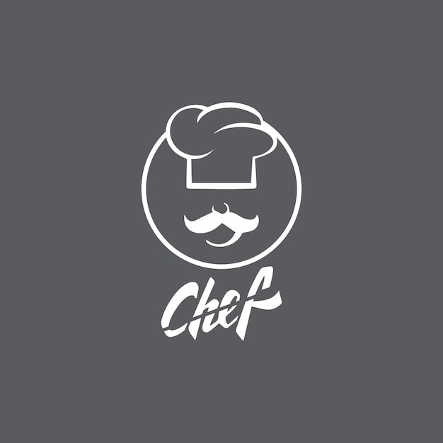 Hat chef logo template vector icon illustration