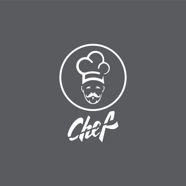 Hat chef logo template vector icon illustration