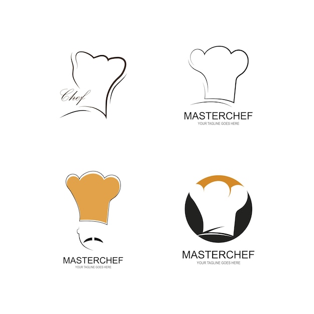 Hat chef logo template vector illustration