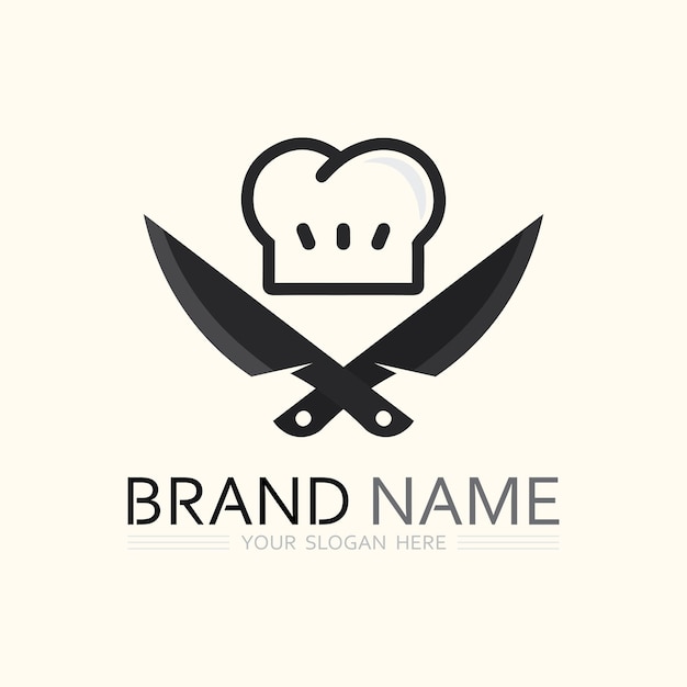 Vector hat chef logo template