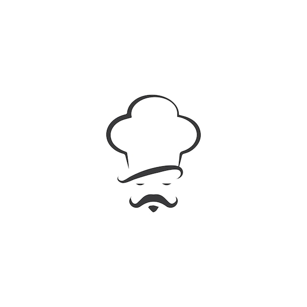 Modello di logo del cuoco unico del cappello