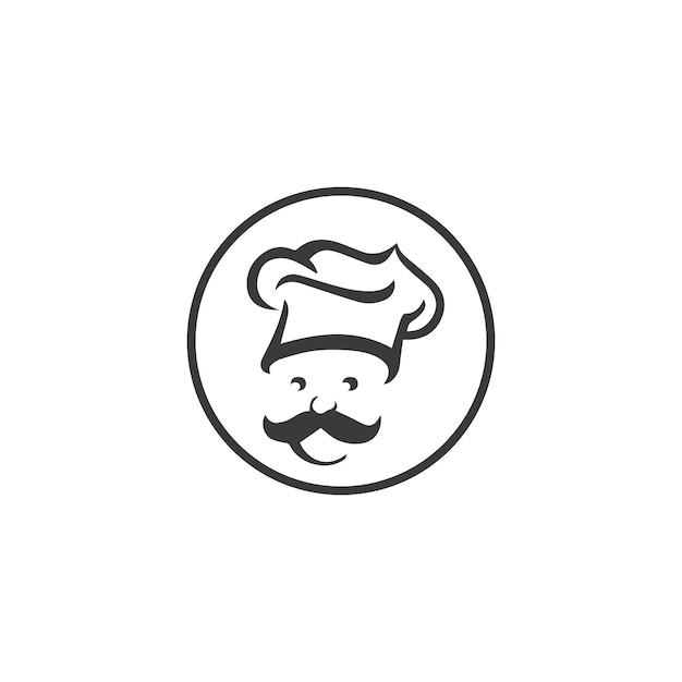 Hat chef logo template