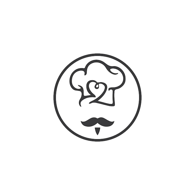 Hat chef logo template