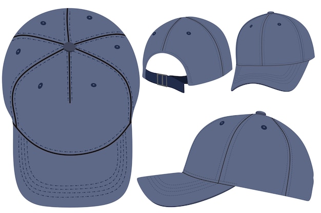 Hat design mockup set vector