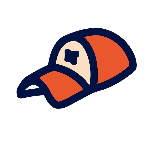 Vector hat hiking doodles icon