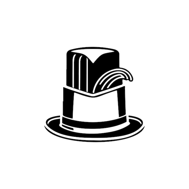 Вектор Икона шляпы, нарисованная рукой, черный цвет, векторный элемент и символ логотипа дня oktoberfest