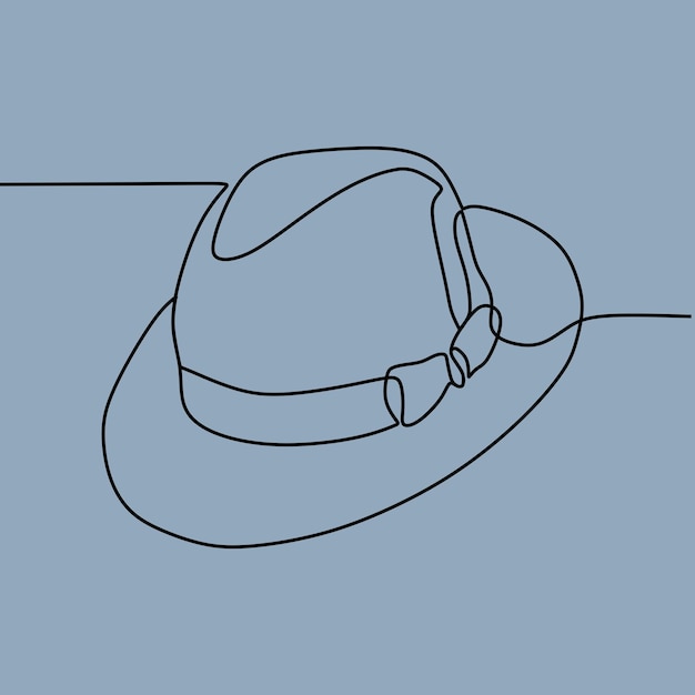 Hat in one line art