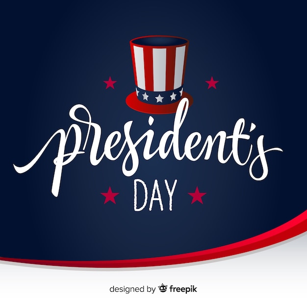 Vector hat presidents day background