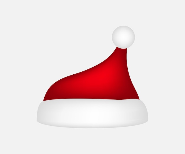 Hat of Santa Claus on a white background vector illustration