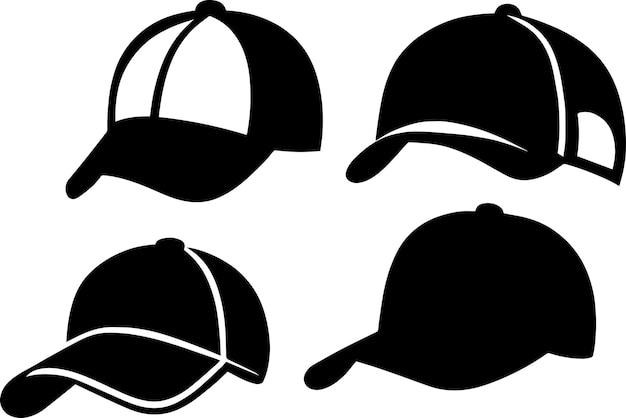 Иллюстрация векторного силуэта шляпы 6
