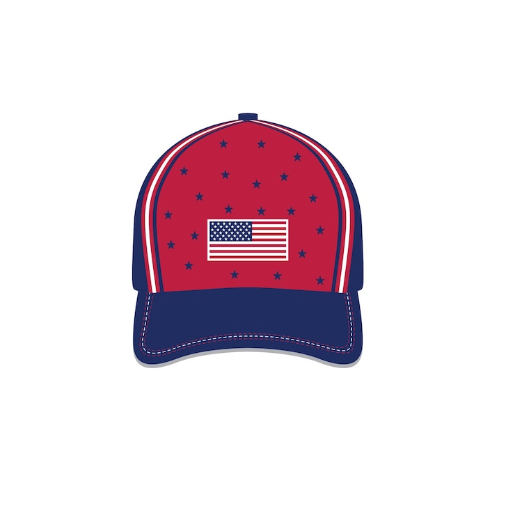 Vector アメリカ国旗がついた帽子