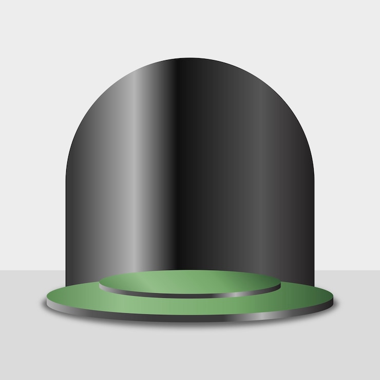 Vector a hat with a green band on it and a green ribbon