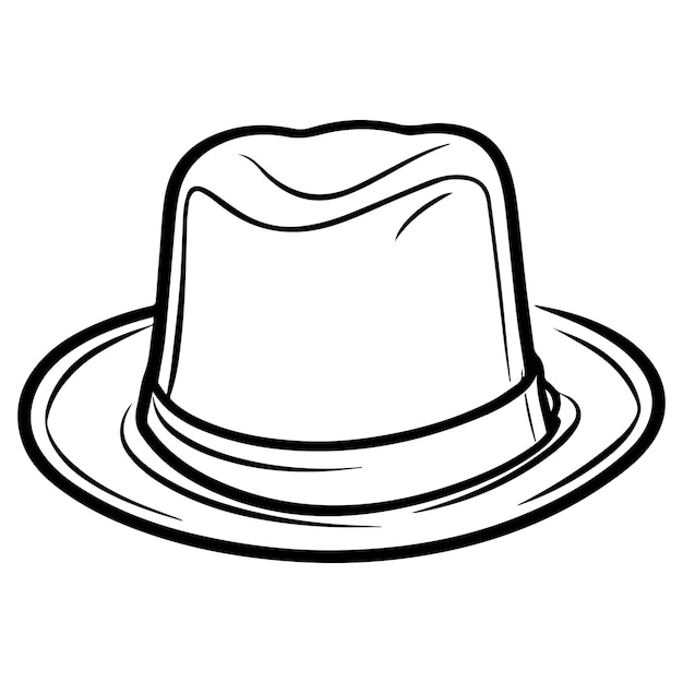 Шляпа с нарисованной черно-белой шляпой