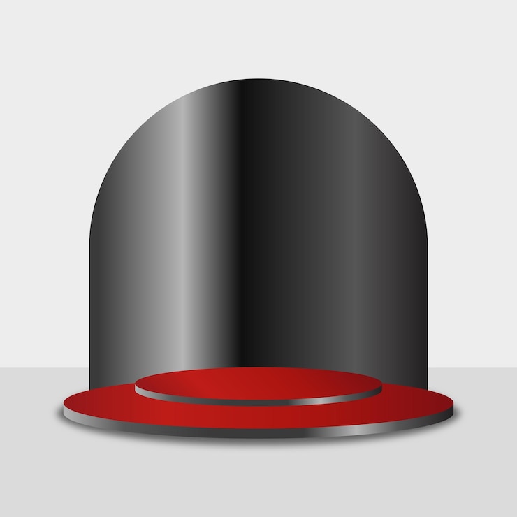 Vector a hat with a red hat on it and a red ribbon