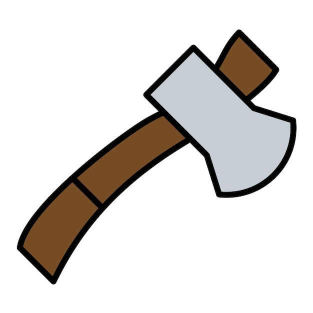 Vector hatchet flat illustration