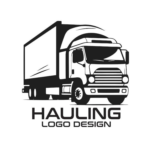 Hauling vector logo design