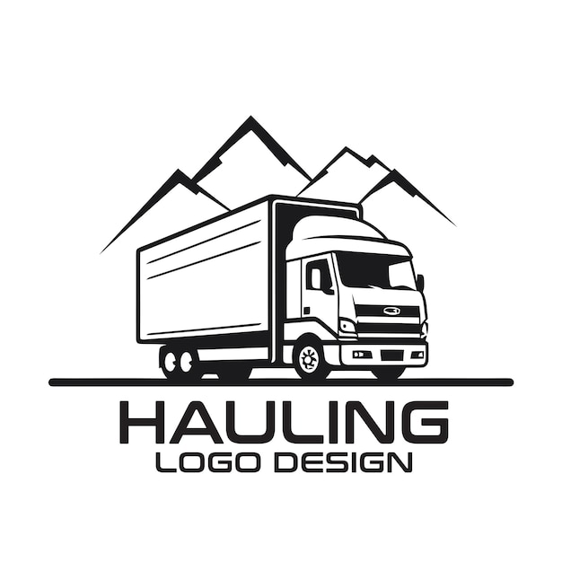 Hauling vector logo design