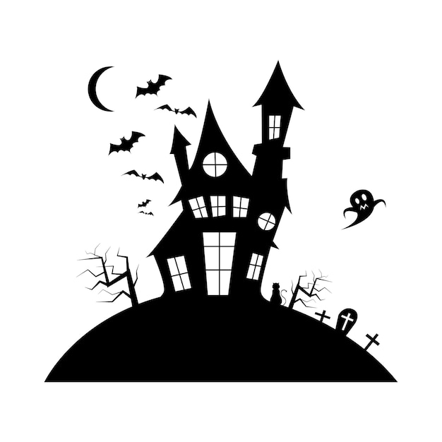 Haunted Hill House Silhouette