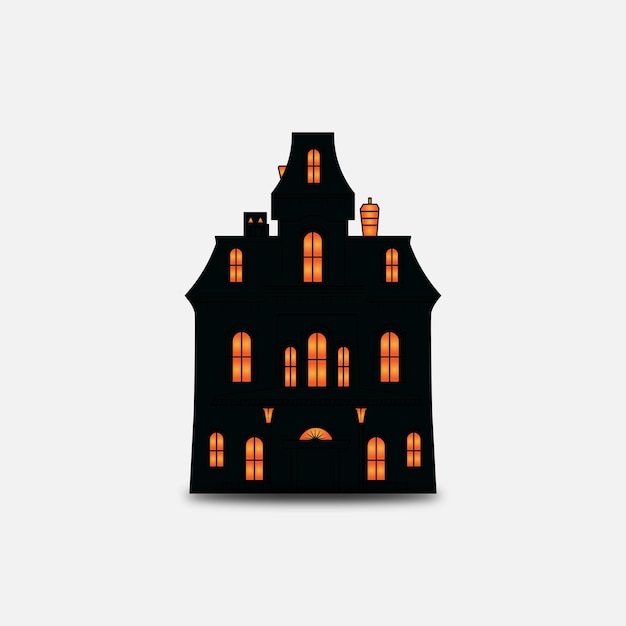 Vector haunted house