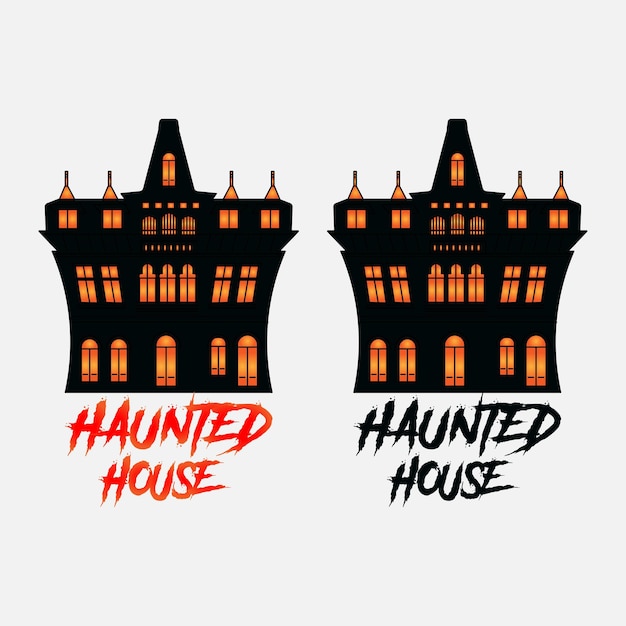 Vector haunted house