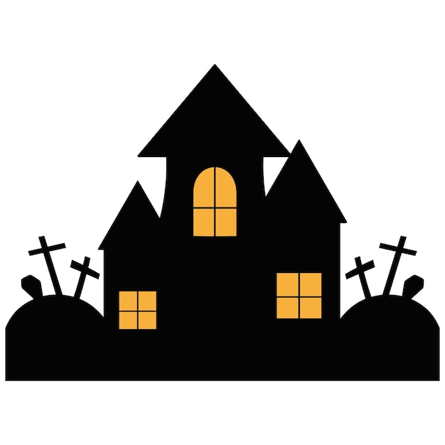 Vector haunted old house for halloween