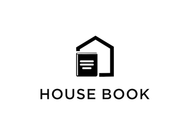 hause book logo design vector illustration