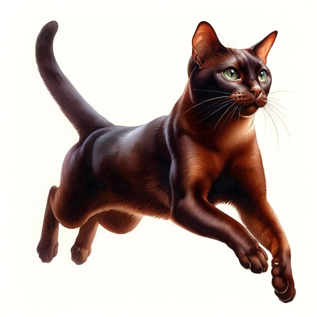 Vector havana brown cat