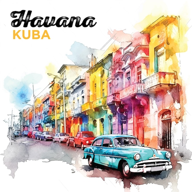 Акварельные краски Гавана Куба