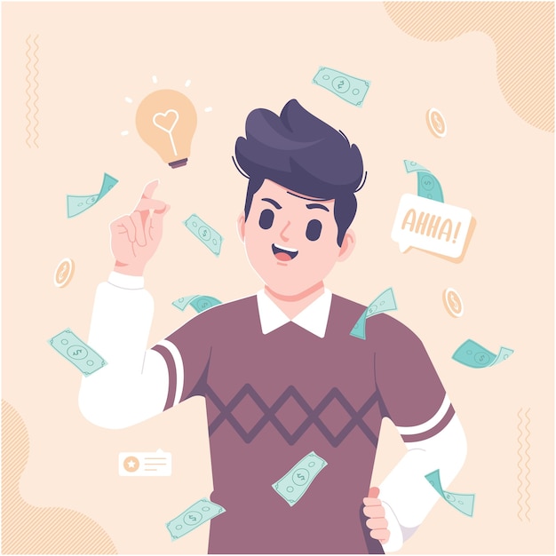 Have an idea illustration background