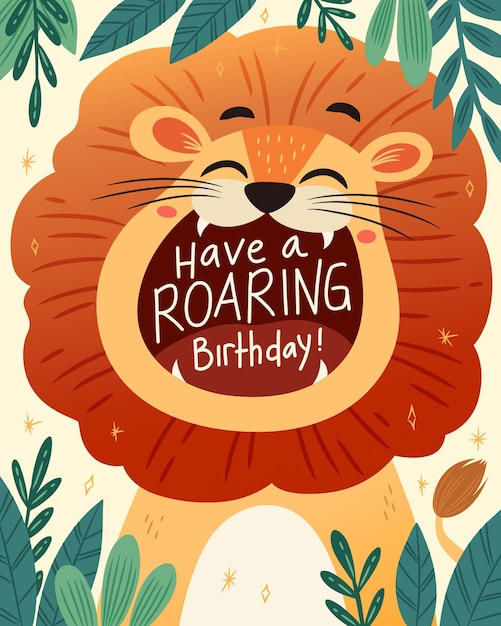 Lion Birthday Card Roarsome Birthday Card Card for son -  Portugal