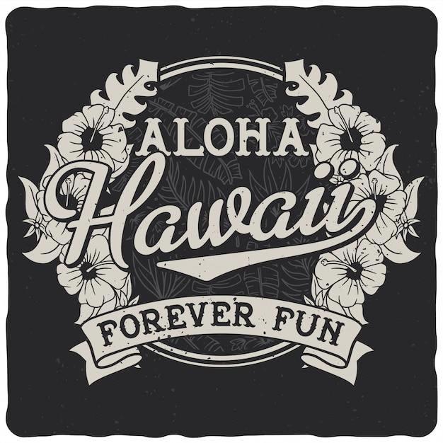 Vector hawaii badge