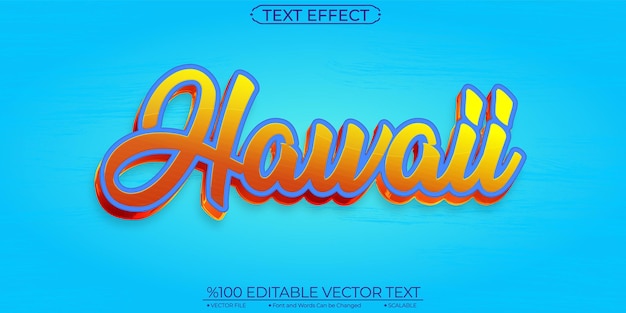 Hawaii bewerkbaar en schaalbaar teksteffect