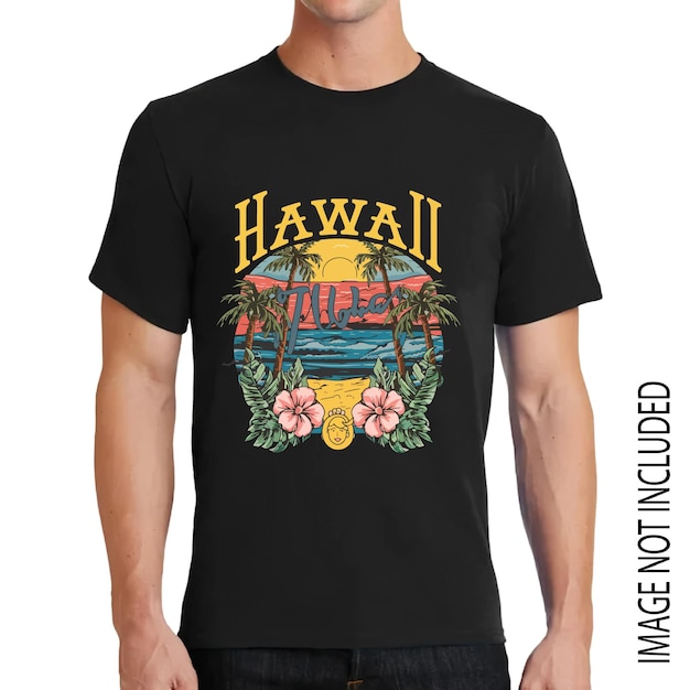 Vector hawaii design for tshirt vector