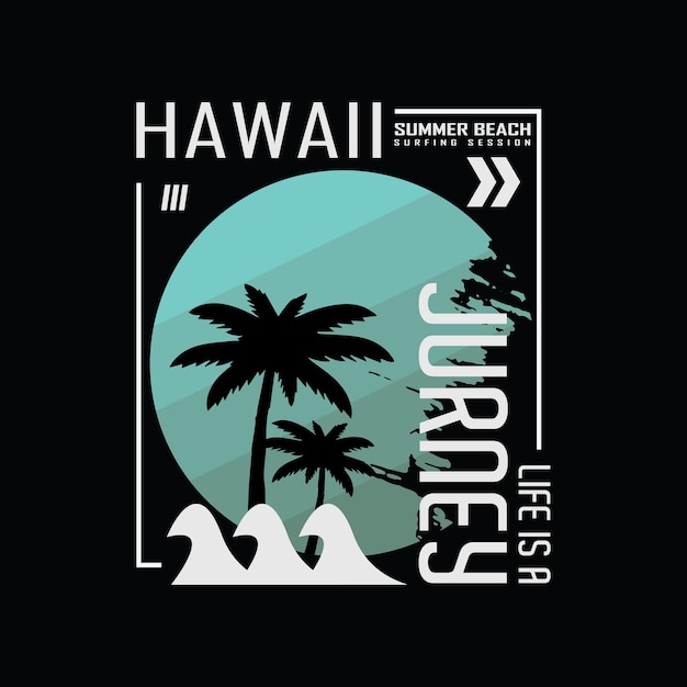 Hawaii illustratie typografie. perfect voor het ontwerpen van t-shirts