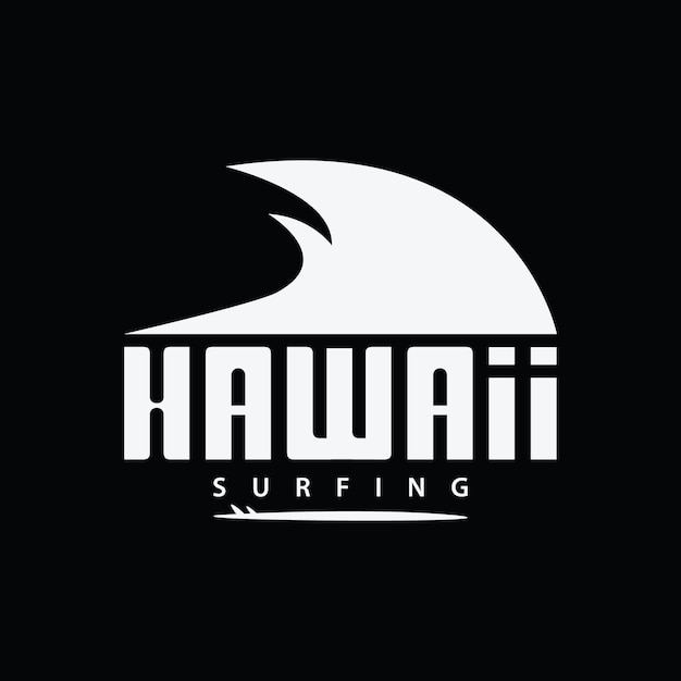 Hawaii illustration typography perfect for t shirt design