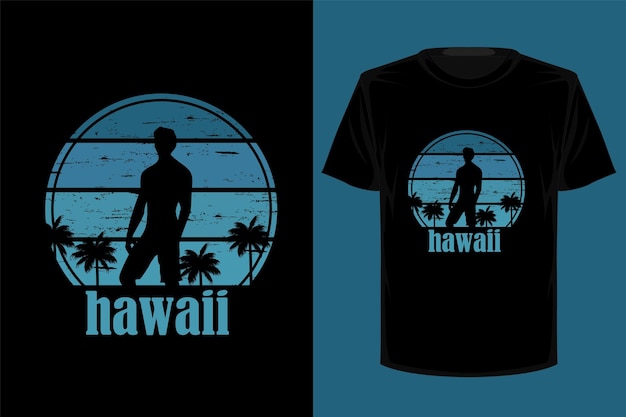 Hawaii retro vintage t-shirtontwerp