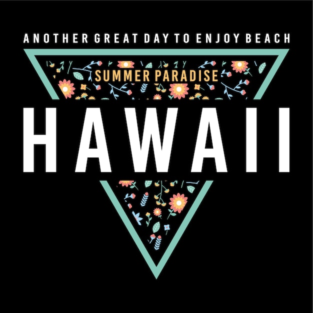 Hawaii summer paradise triangle badge