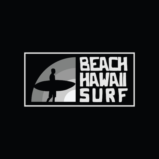 Hawaii surfen illustratie typografie. perfect voor het ontwerpen van t-shirts