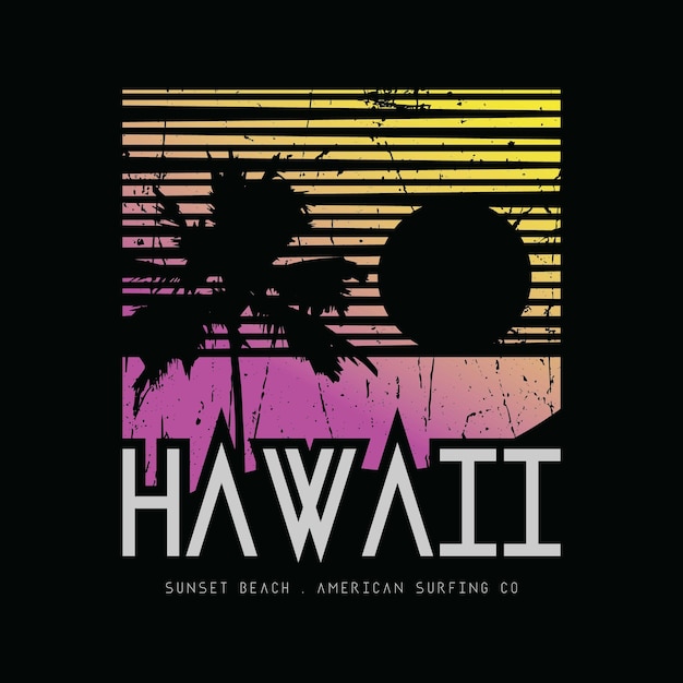 Hawaii typografie vector t-shirt ontwerp illustratie