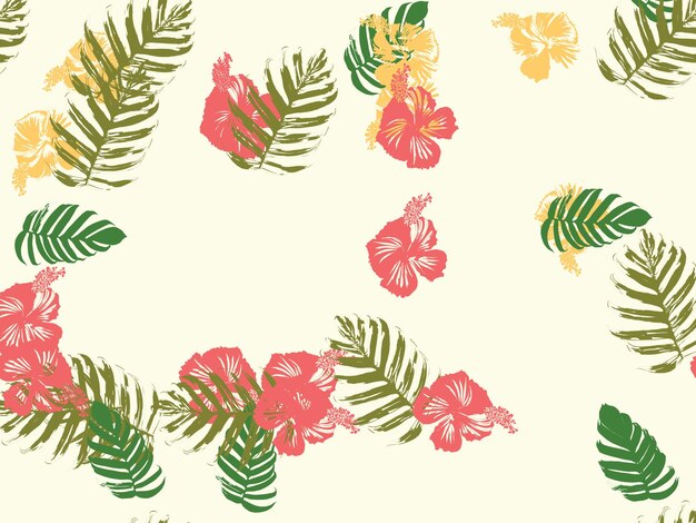 Vector hawaiian exotic cover template.