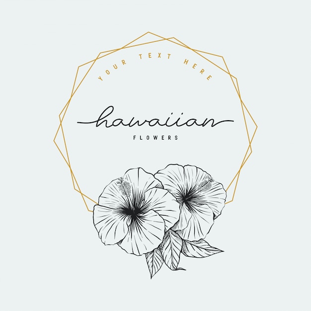 Cornice di fiori hawaiani