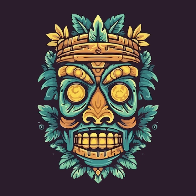 Hawaiian tribal tiki mask